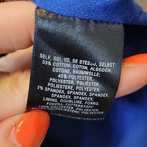 Anthropologie MAEVE ROKIN Orange Blue Dot Dress with Pockets Size 0 - Picture 8 of 8